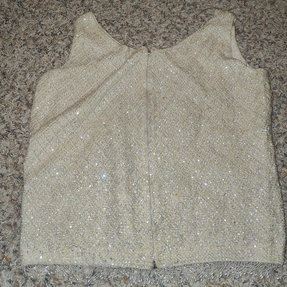 Vintage Beaded Cashmere Vest